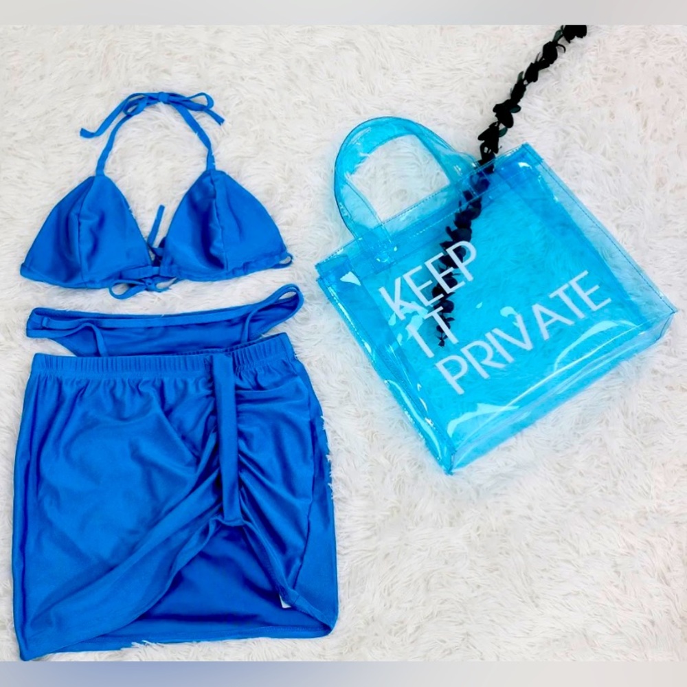 3pc Bathing Suit w/ Beach Bag 🩷